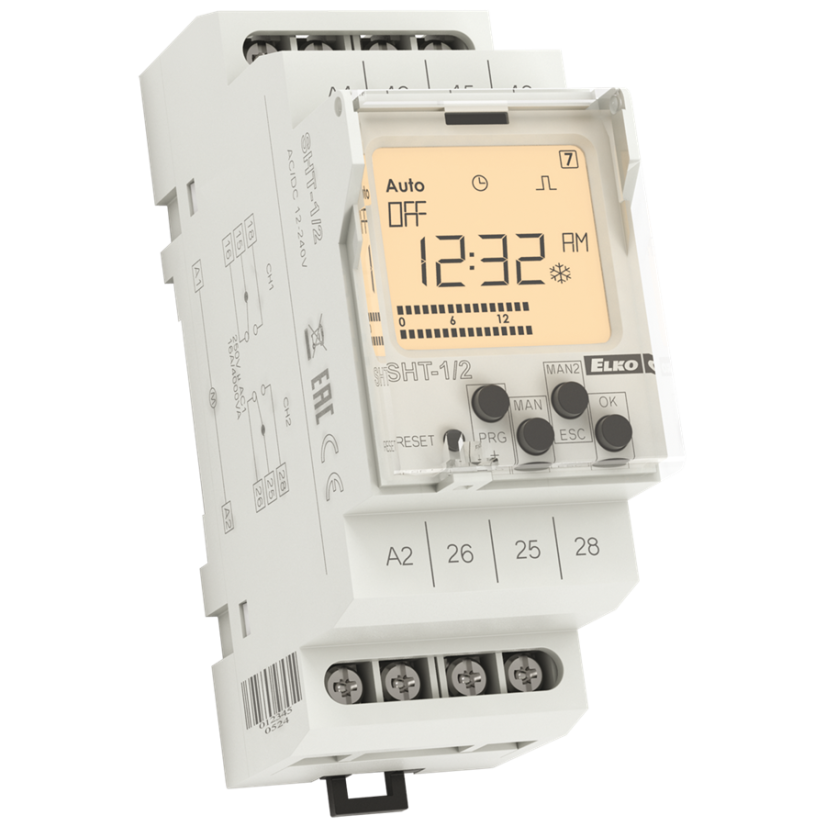 Digital time switch clock - two-channel ELKO SHT-1/2