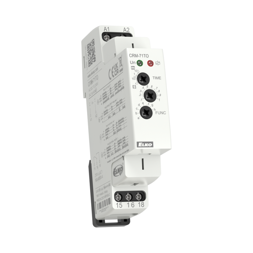 Multifunkční časové relé se zpožděním po odpojení napájení ELKO CRM-71TO