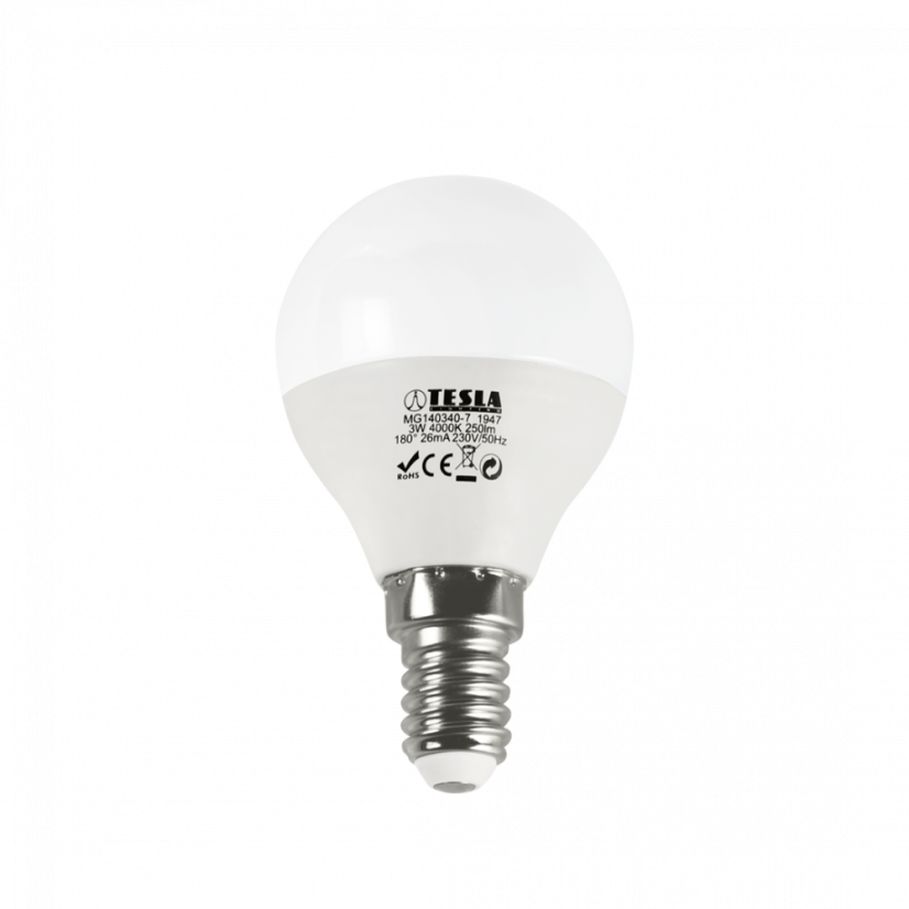 Tesla - LED žárovka miniglobe BULB, E14, 3W