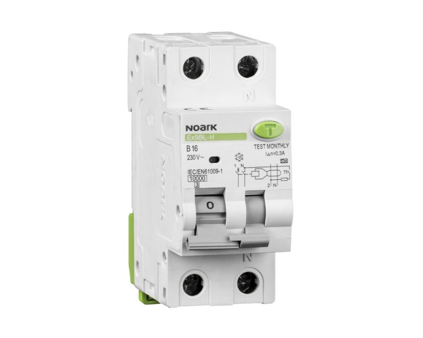 Kombinovaný proudový chránič Noark Ex9BL-H, 2B/0,03