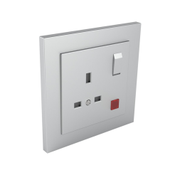 90183 Earth Socket (British Type) with Switch and Pilot Lamp