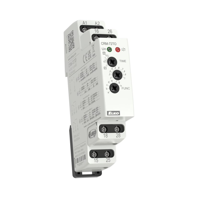 Multifunkční časové relé se zpožděním po odpojení napájení ELKO CRM-72TO